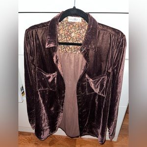 Natural Life Rocky Velvet Buttondown Espresso - small